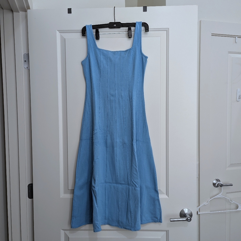 LOFT Light Blue Midi Dress